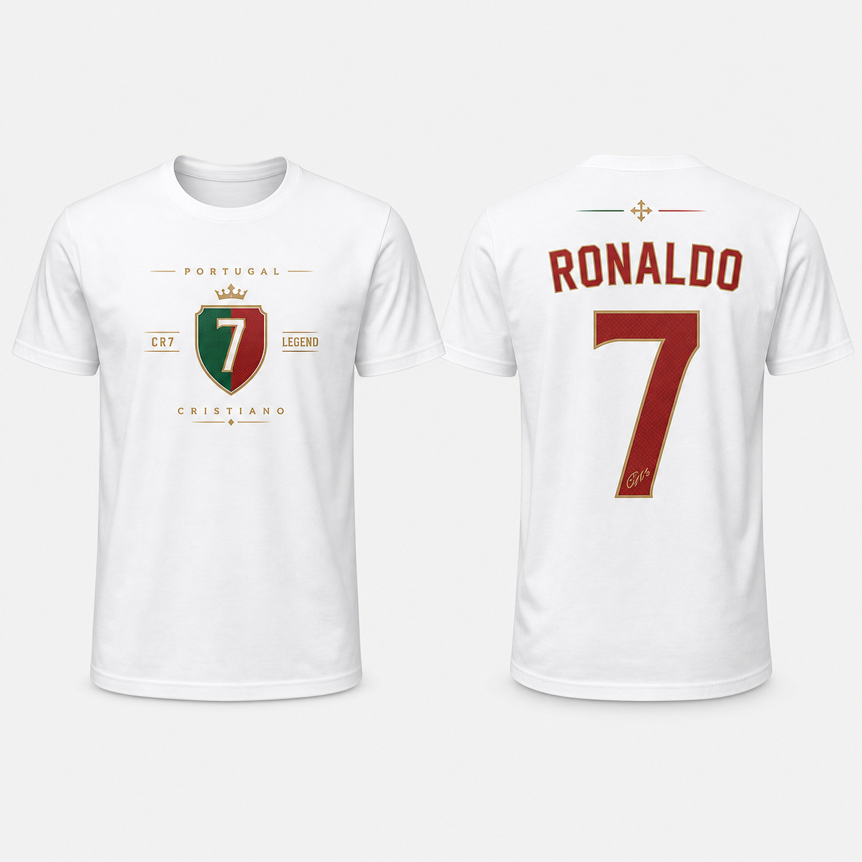 Cristiano Ronaldo Number Pure Cotton T-Shirt – Limited-Time Offer