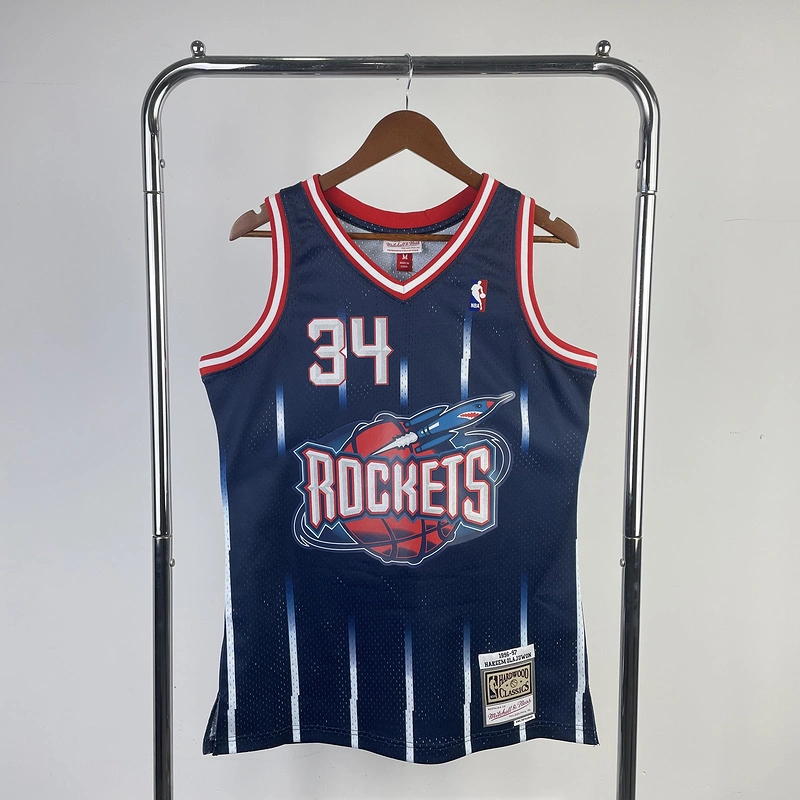 1999-00 NBA Houston Rockets 34 OLAJUWON Basketball jersey