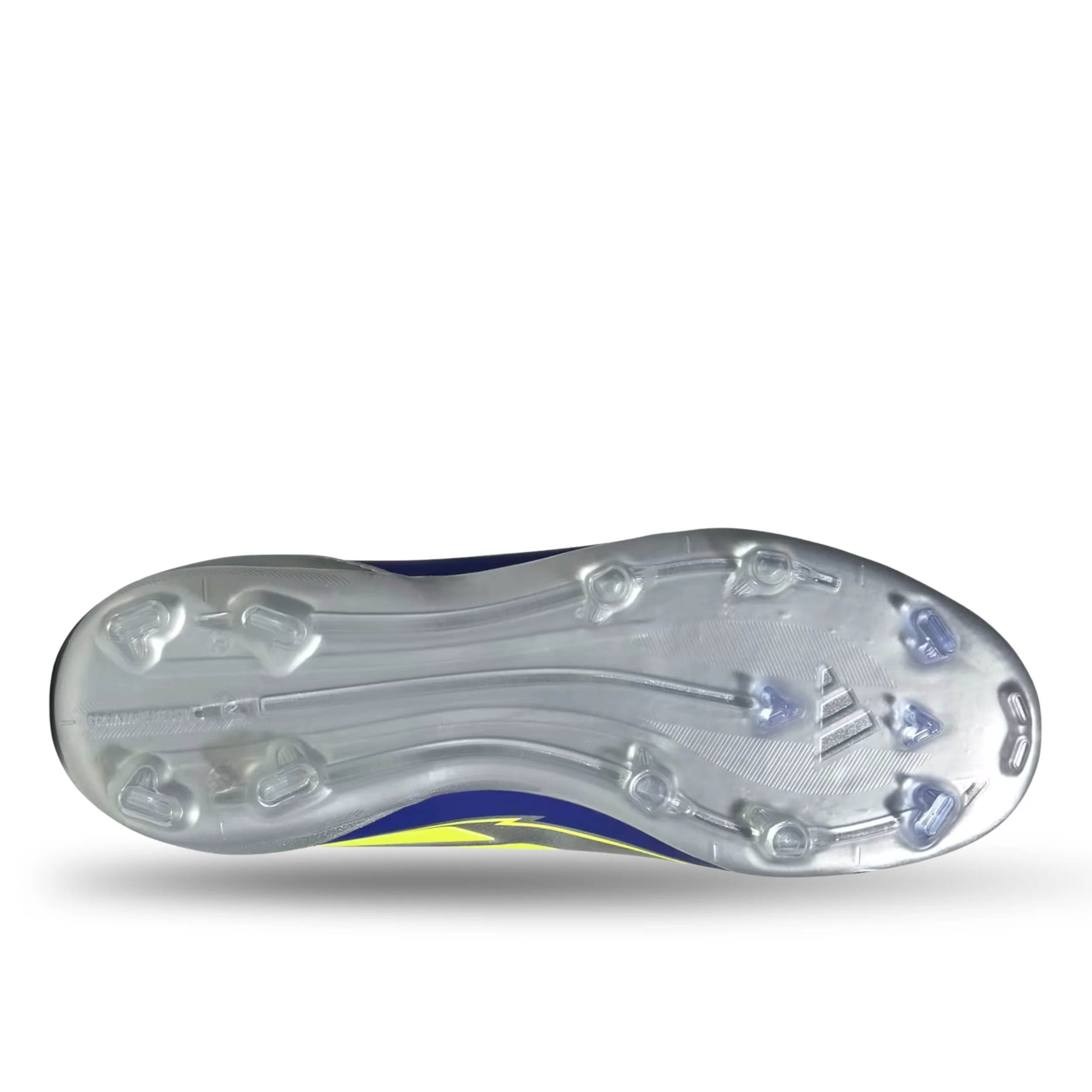 adidas Youth Jr. F50 Messi League FG/MG J Socce Cleats (Silver Metallic/Solar Yellow/Lucid Blue)