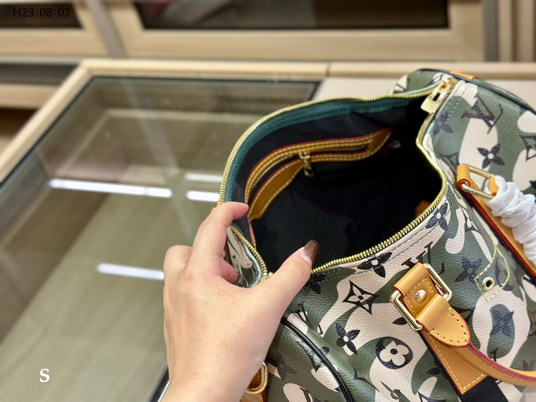 Louis Vuitton X Takashi Murakami Green Monogramouflage Coated Canvas Speedy 35Cm