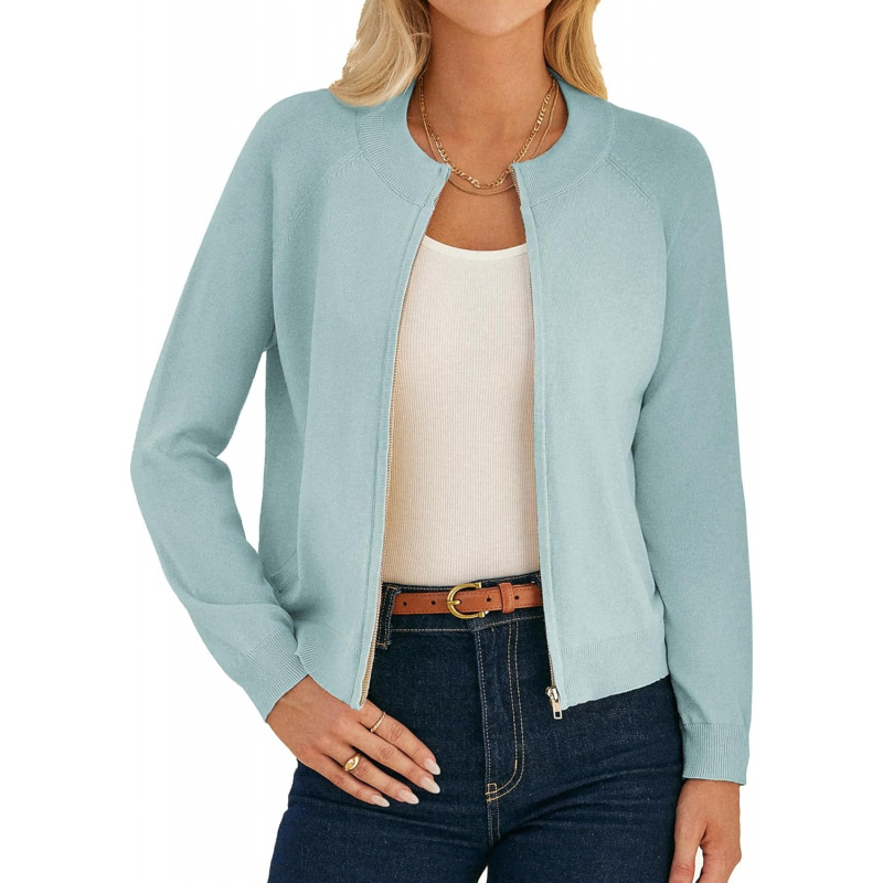 Women's Long Sleeve Zip Up Cardigan Sweaters