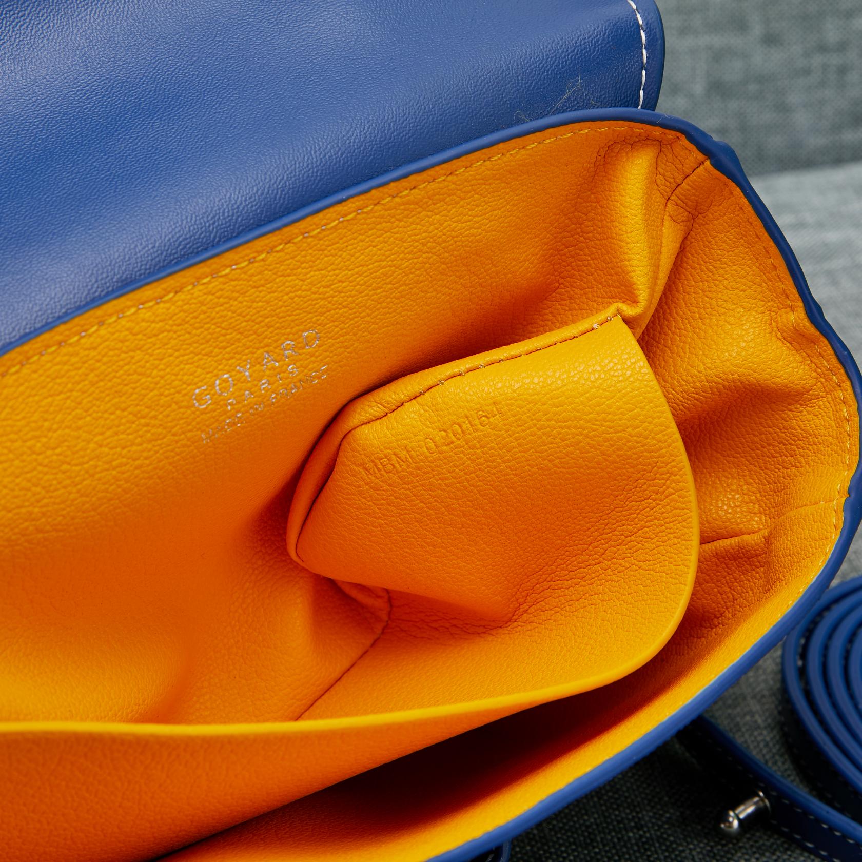 Goyard Saigon Souple Mini Bag Blue Canvas 20cm