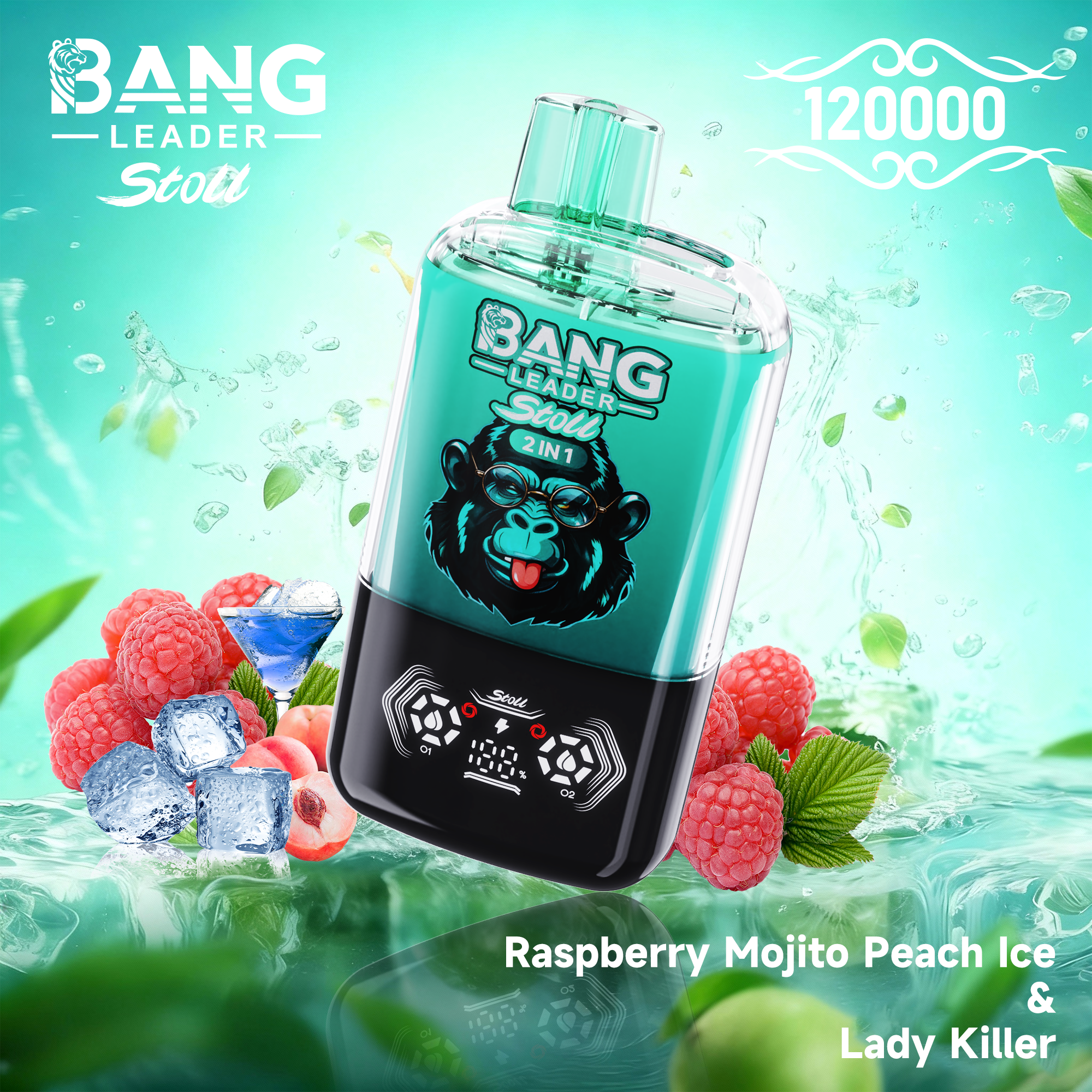 Bang Leader Stoll 120K Puffs 2-in-1 Prefilled Vape | Dual Flavor,  Rechargeable