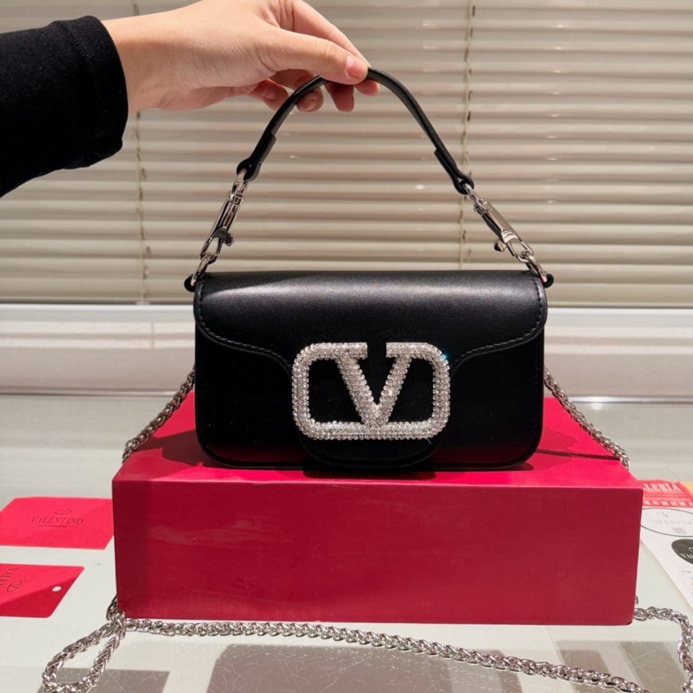 Valentino Locò Small Jewel Logo Black 20Cm 3W2B0K53Cwr249
