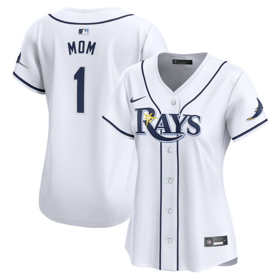 Tampa Bay Rays Women's #1 Mom Home Limited Jersey White