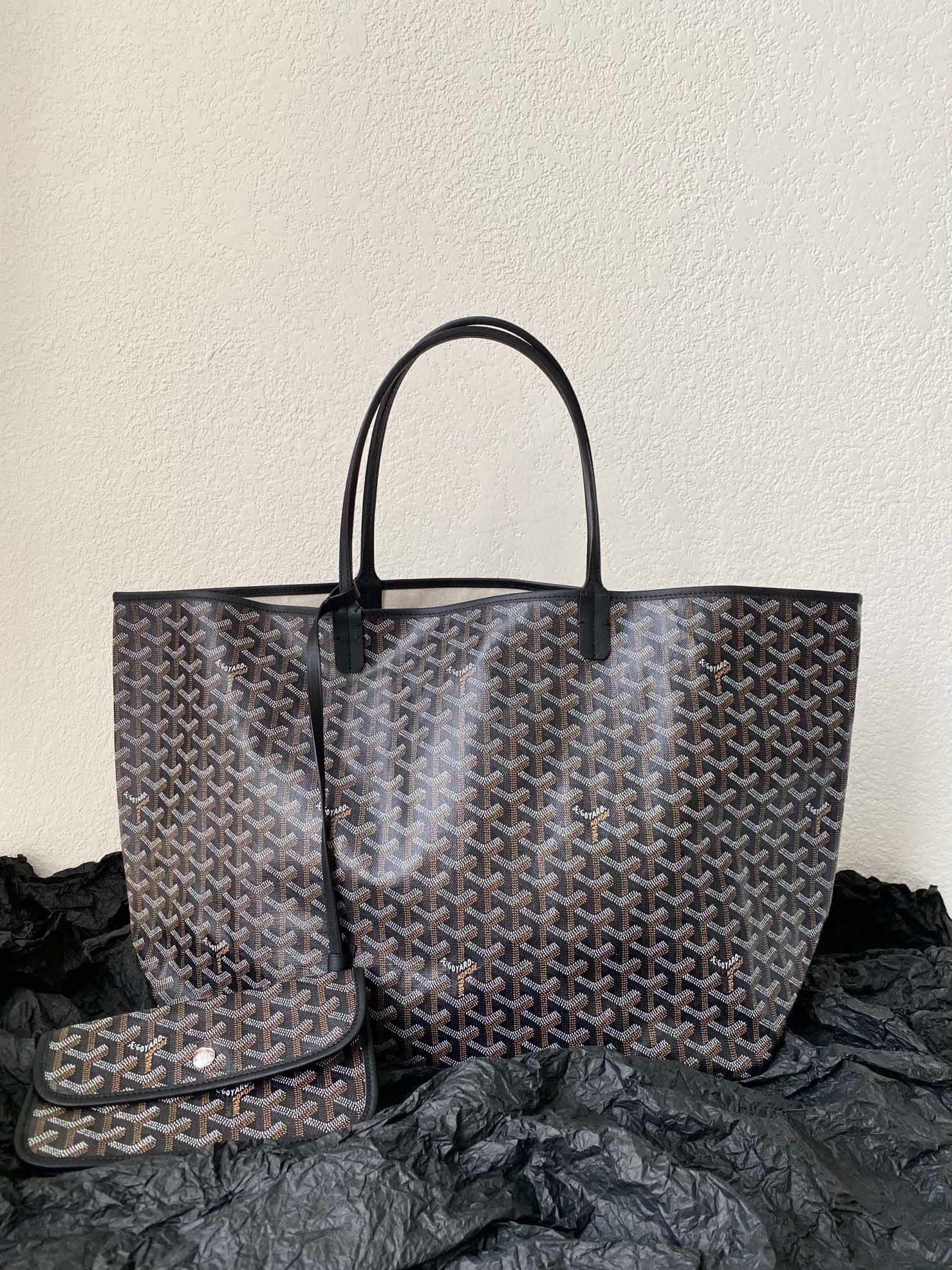 Goyard Saint Louis Gm 40Cm Black Canvas