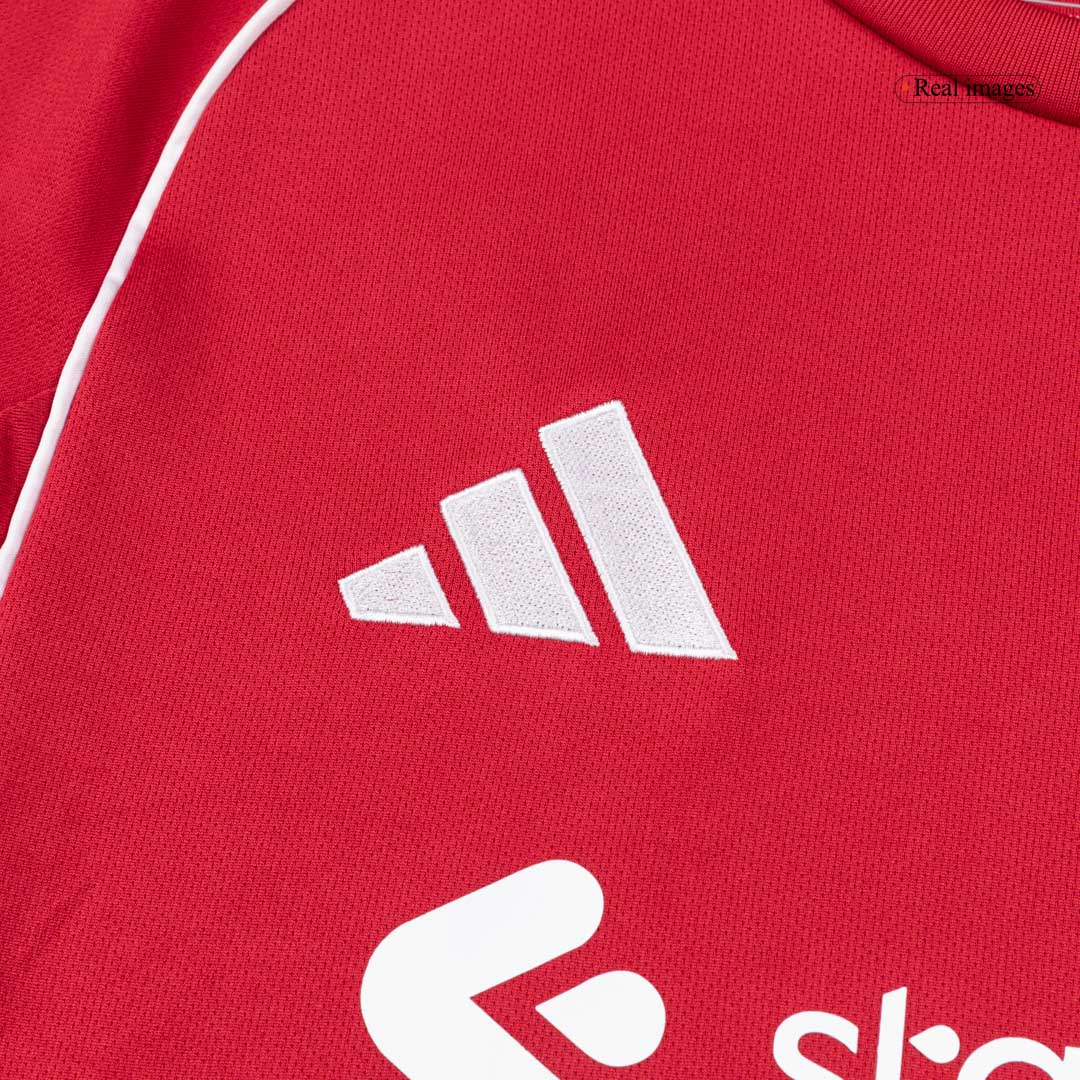Liverpool Home Long Sleeve Soccer Jersey 2025/26