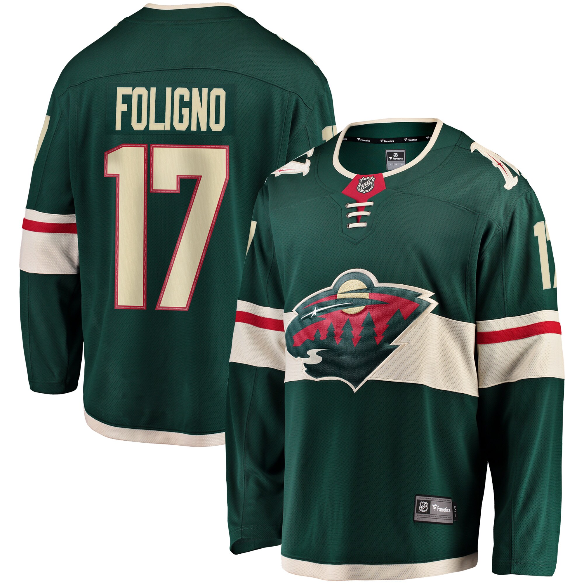 Marcus Foligno Minnesota Wild Fanatics Youth Breakaway Player Jersey – Green