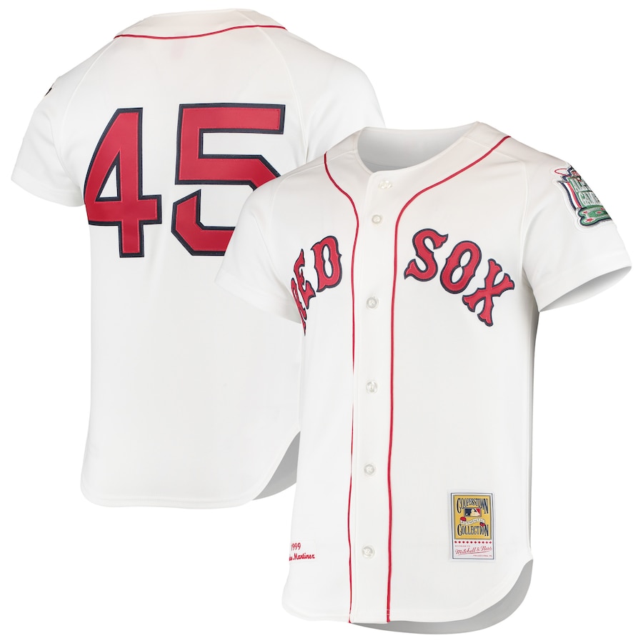 Pedro Martinez Boston Red Sox Mitchell&Ness 1999 Cooperstown Collection Home Jersey White