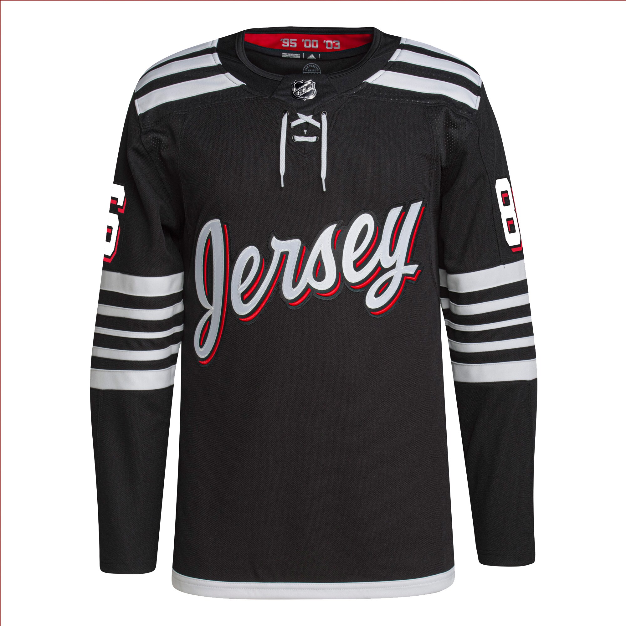 Jack Hughes New Jersey Devils adidas Alternate Primegreen Authentic Player Jersey – Black