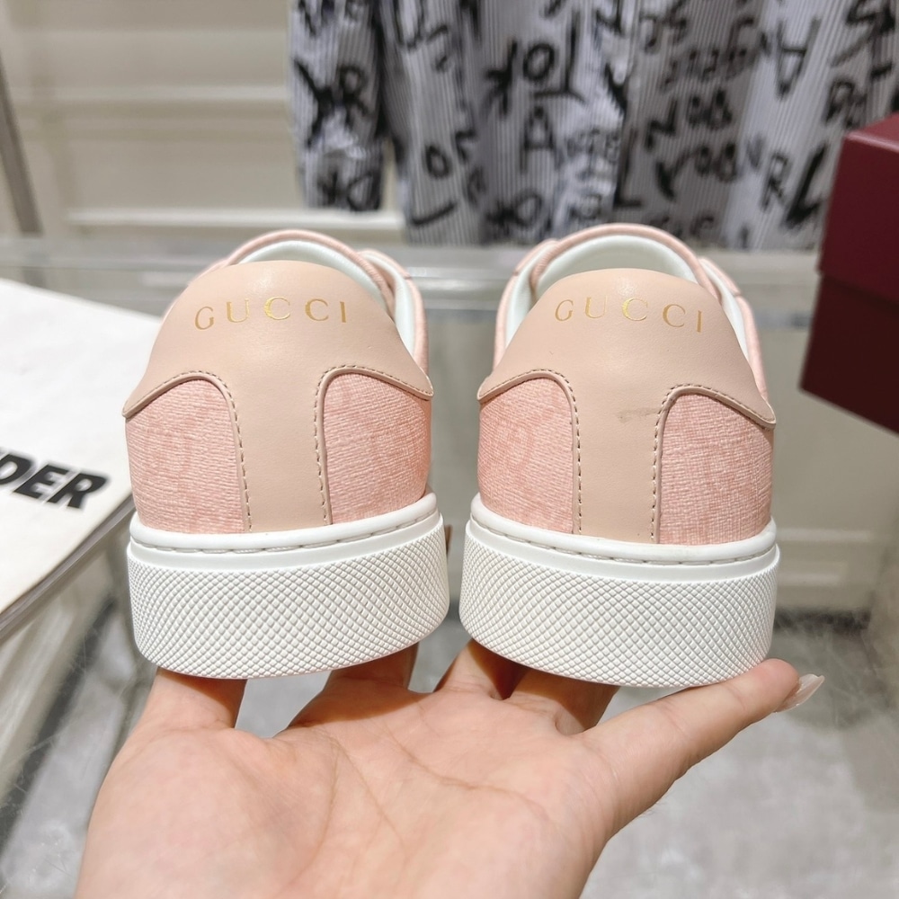 Gucci Ace Sneaker With Web Pink 812026 Fad2A 8741