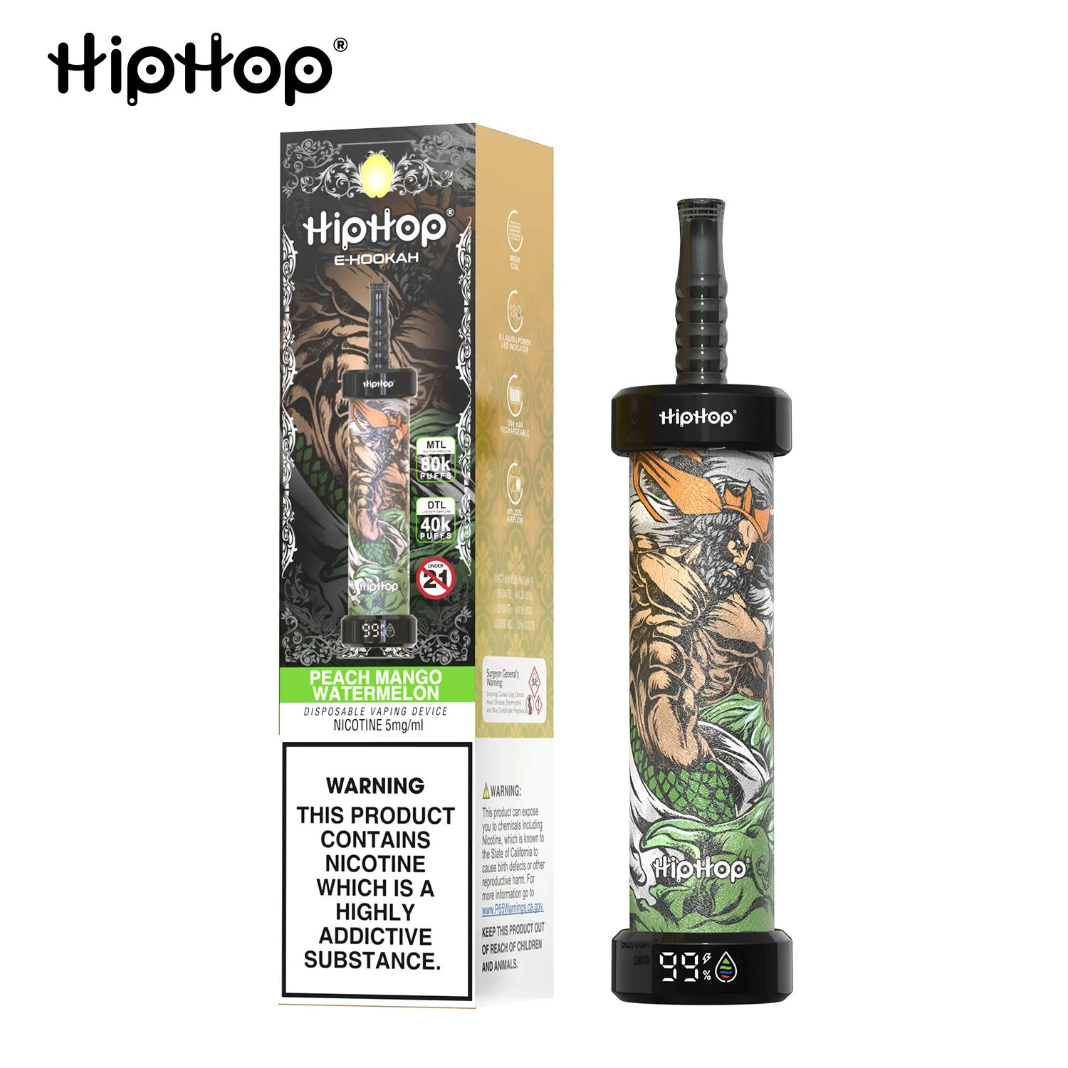 HIPHOP E-Hookah 80K