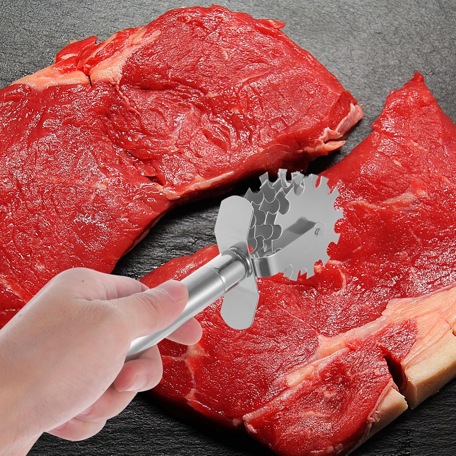 Meat Tenderizer Roller Stainless Steel Kitchen Tool