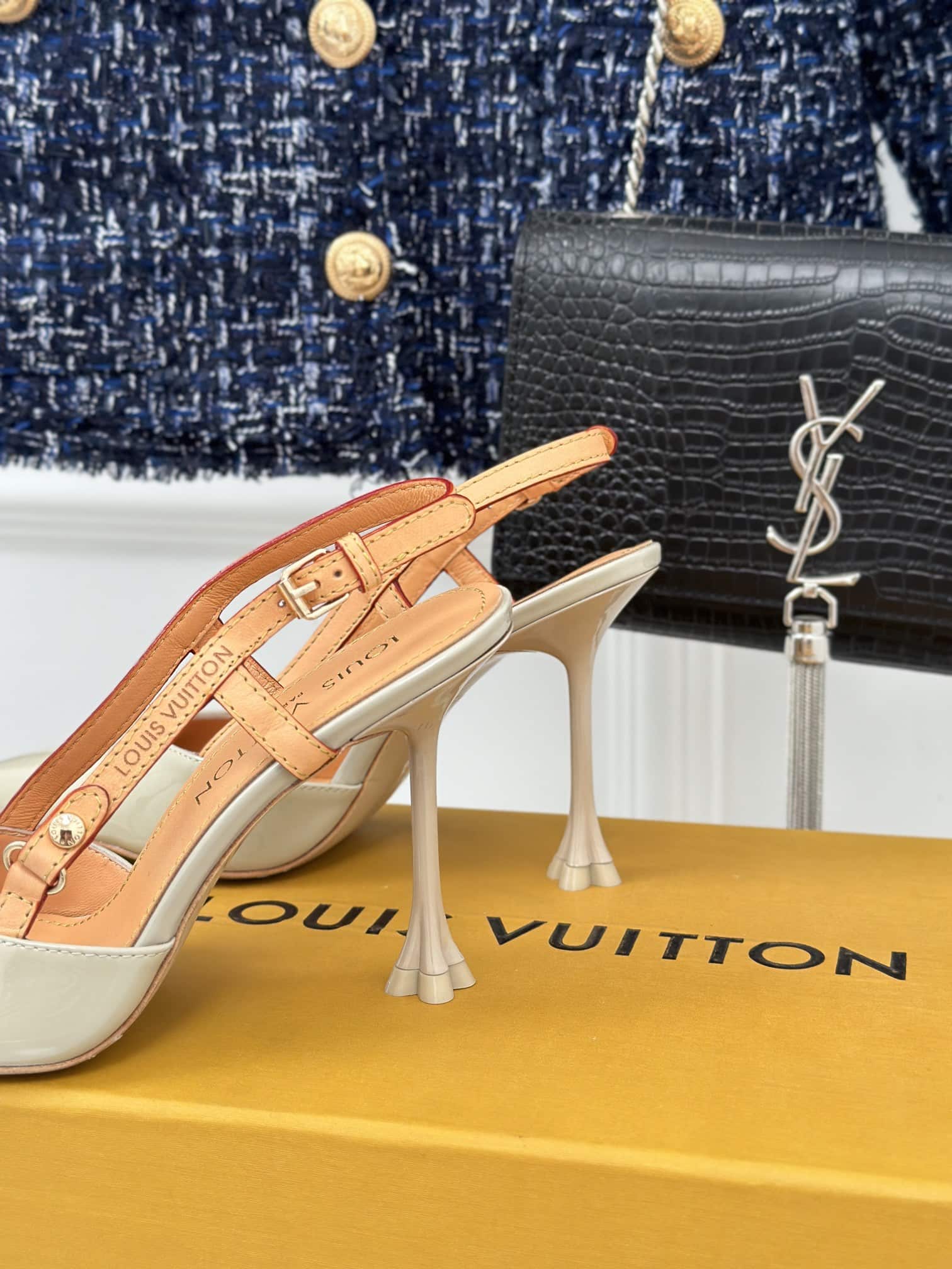 Louis Vuitton Blossom Slingback Pump Beige 1Ac8E0