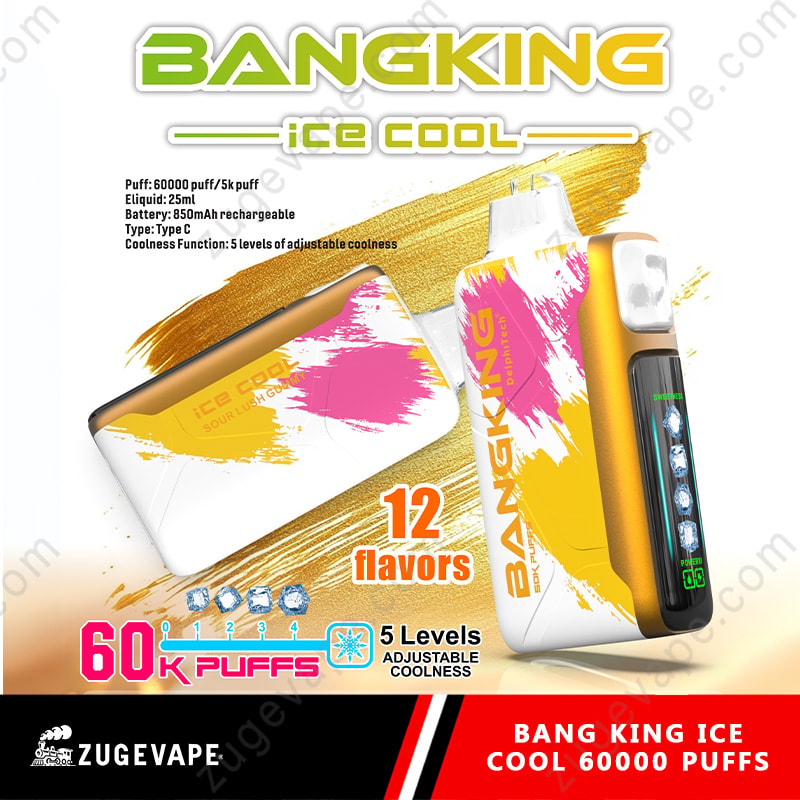 【Hot Sale🔥】Bang King Ice Cool 60000 Puffs 60K Adjustable Coolness Disposable Vape