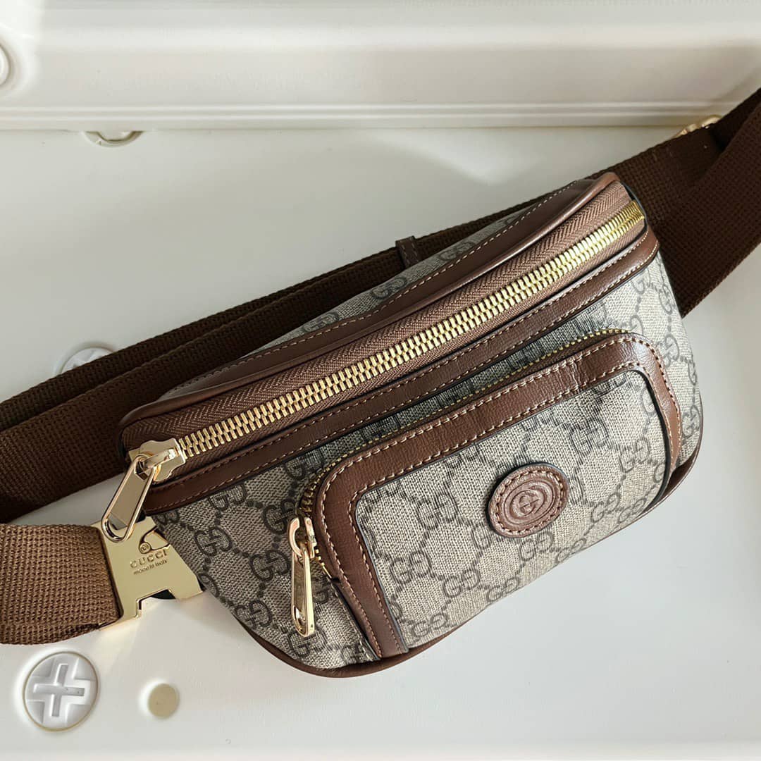 Gucci Belt Bag Gg Brown 24Cm