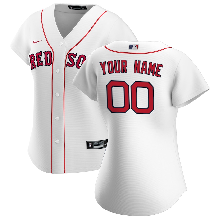 Boston Red Sox Women's Home Custom Jersey White