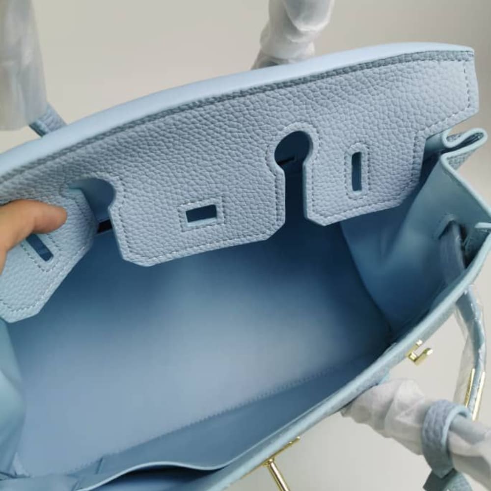 Hermes Birkin 35 Togo Leather Gold Hardware Blue 35Cm
