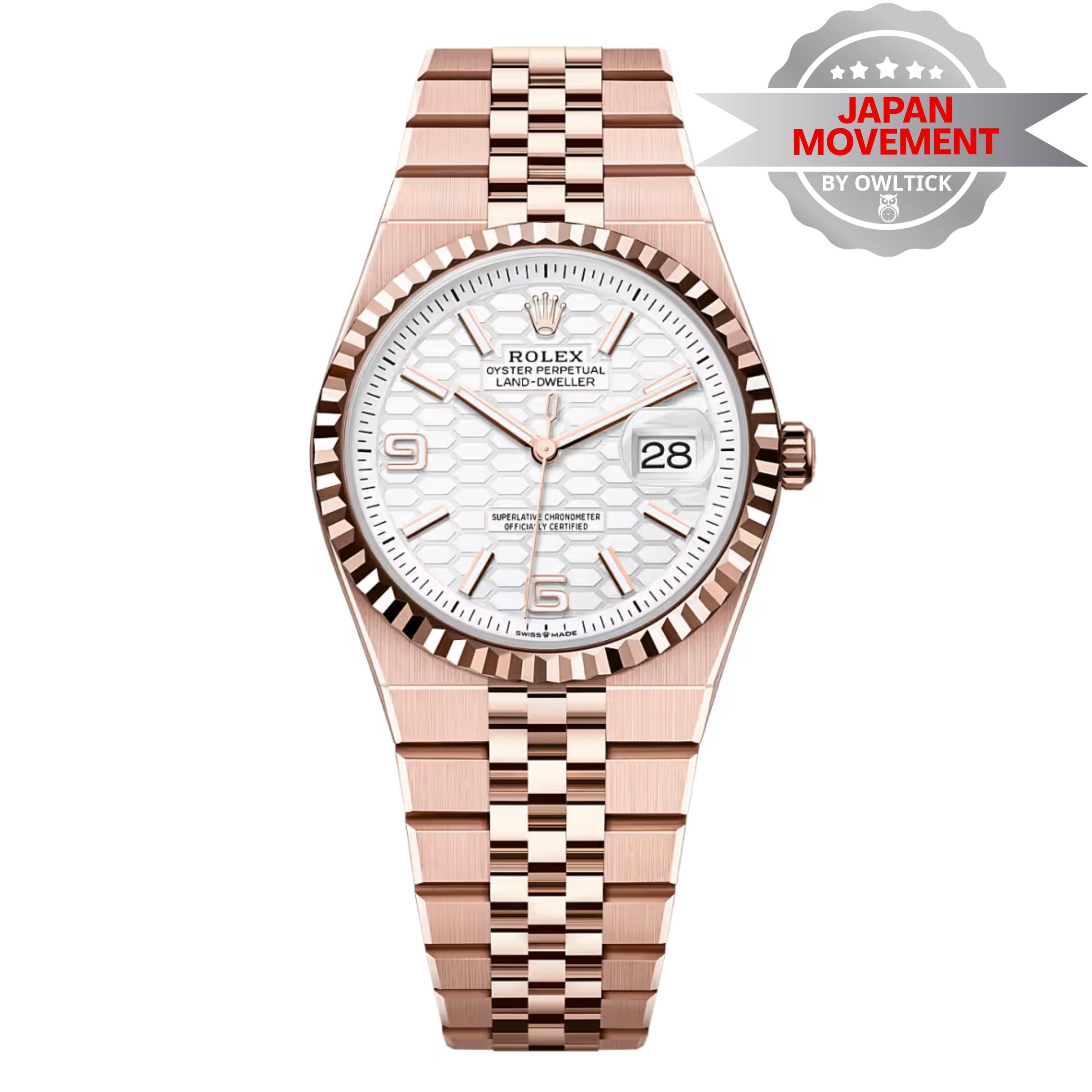 [Superclone] Rolex Land-Dweller 36mm Intense White Dial Flat Jubilee 127235