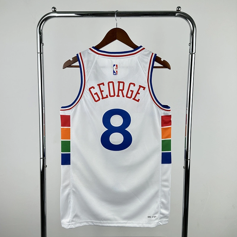 2025 NBA Philadelphia 76ers 8 GEORGE Basketball Jersey