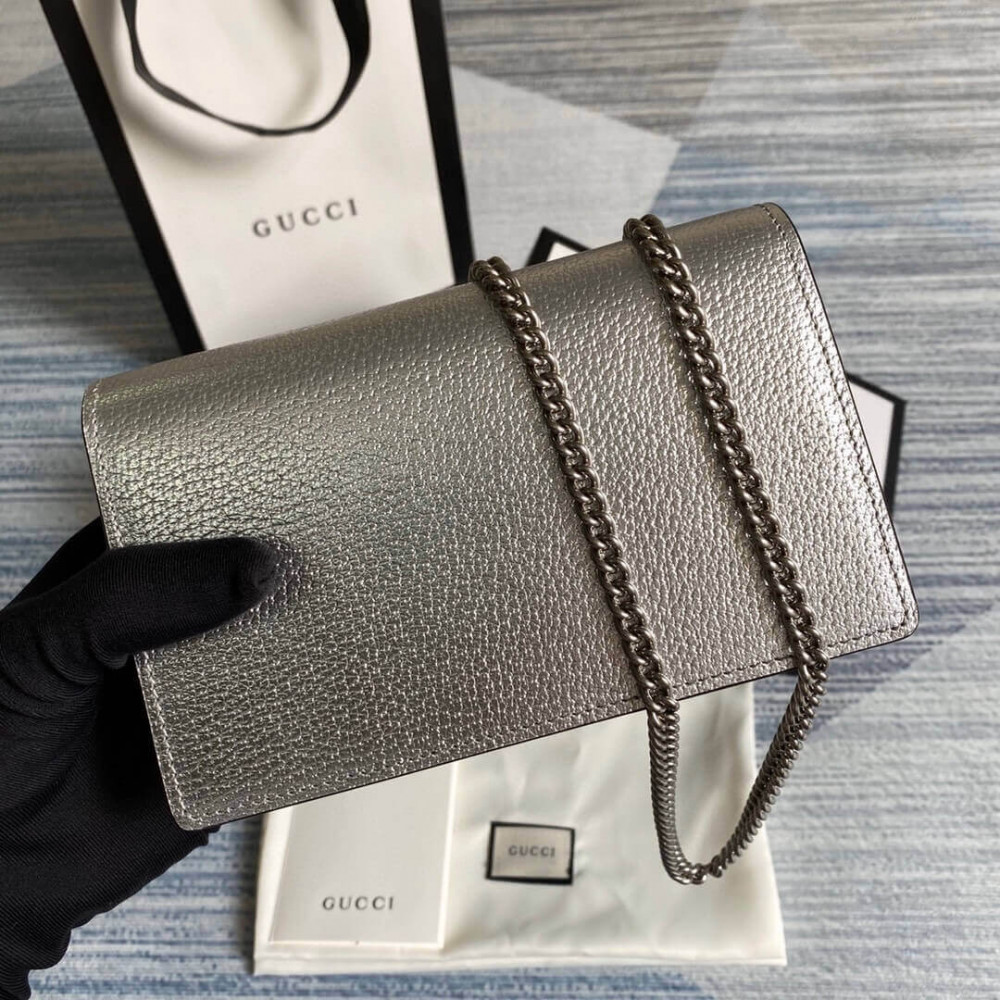 Gucci Dionysus Super Mini Bag in Silver
