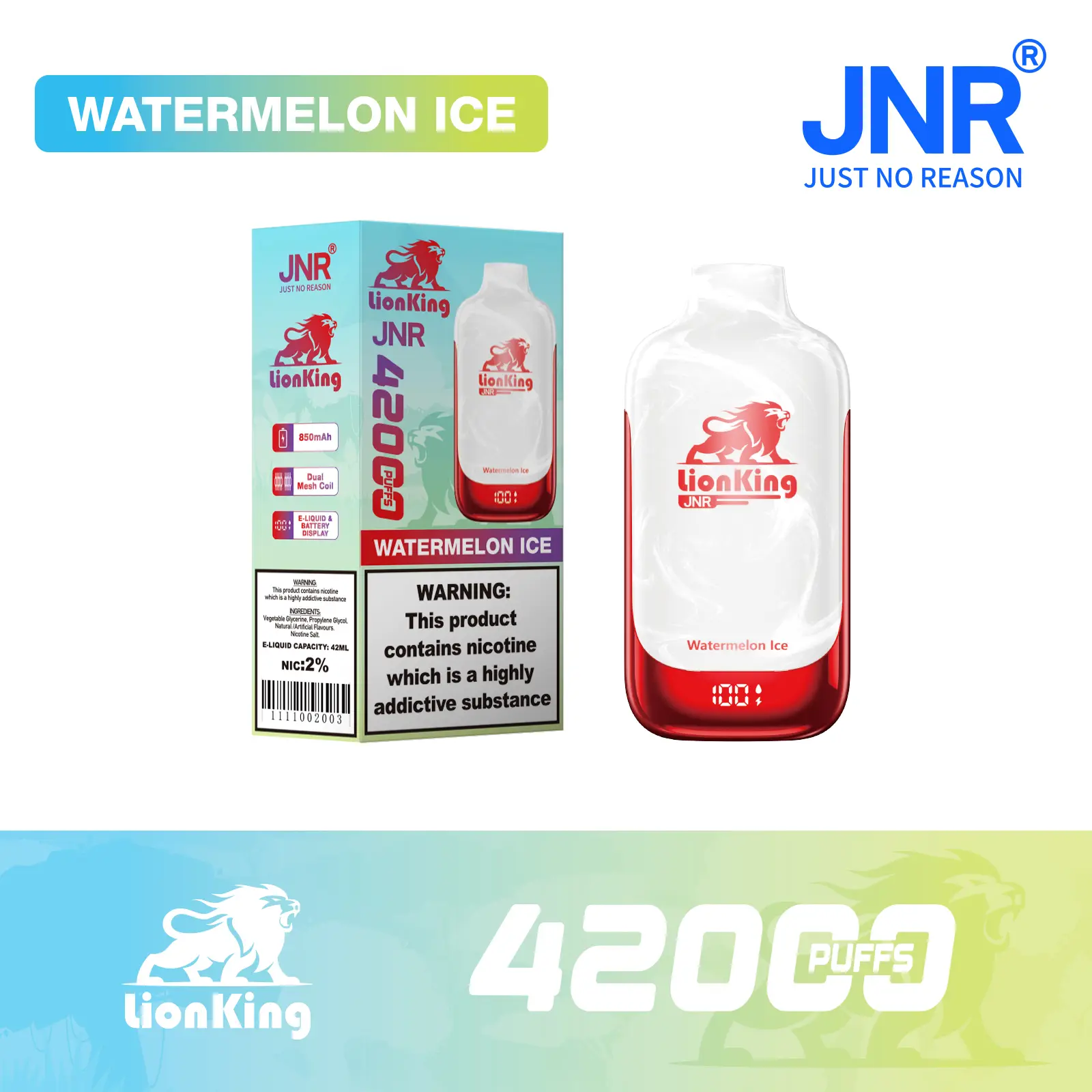 JNR Lionking 42K Puffs Disposable Vape