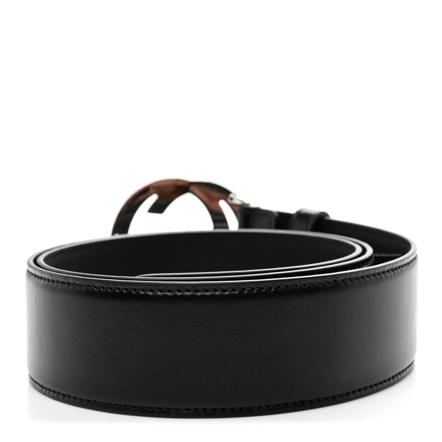 Plutone Calfskin Interlocking G 40mm Belt 85 34 Black