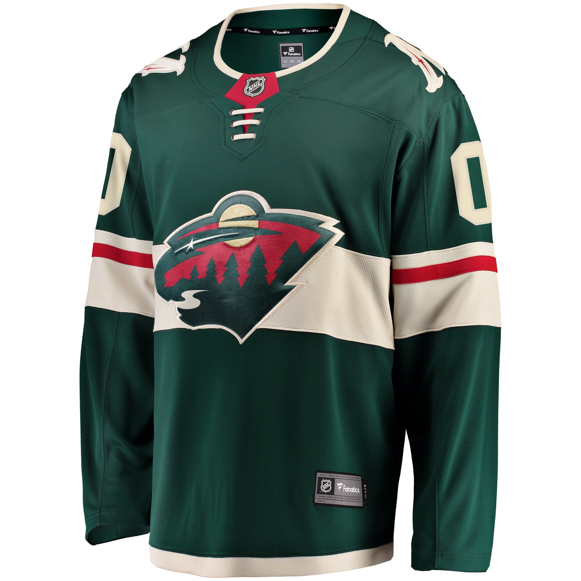 Minnesota Wild Fanatics Youth Home Breakaway Custom Jersey – Green