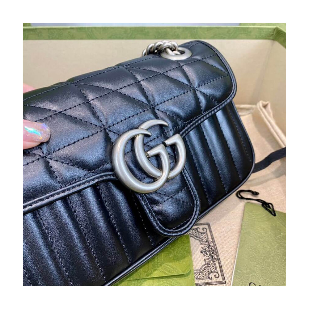 Gucci GG Marmont Mini Shoulder Bag Black