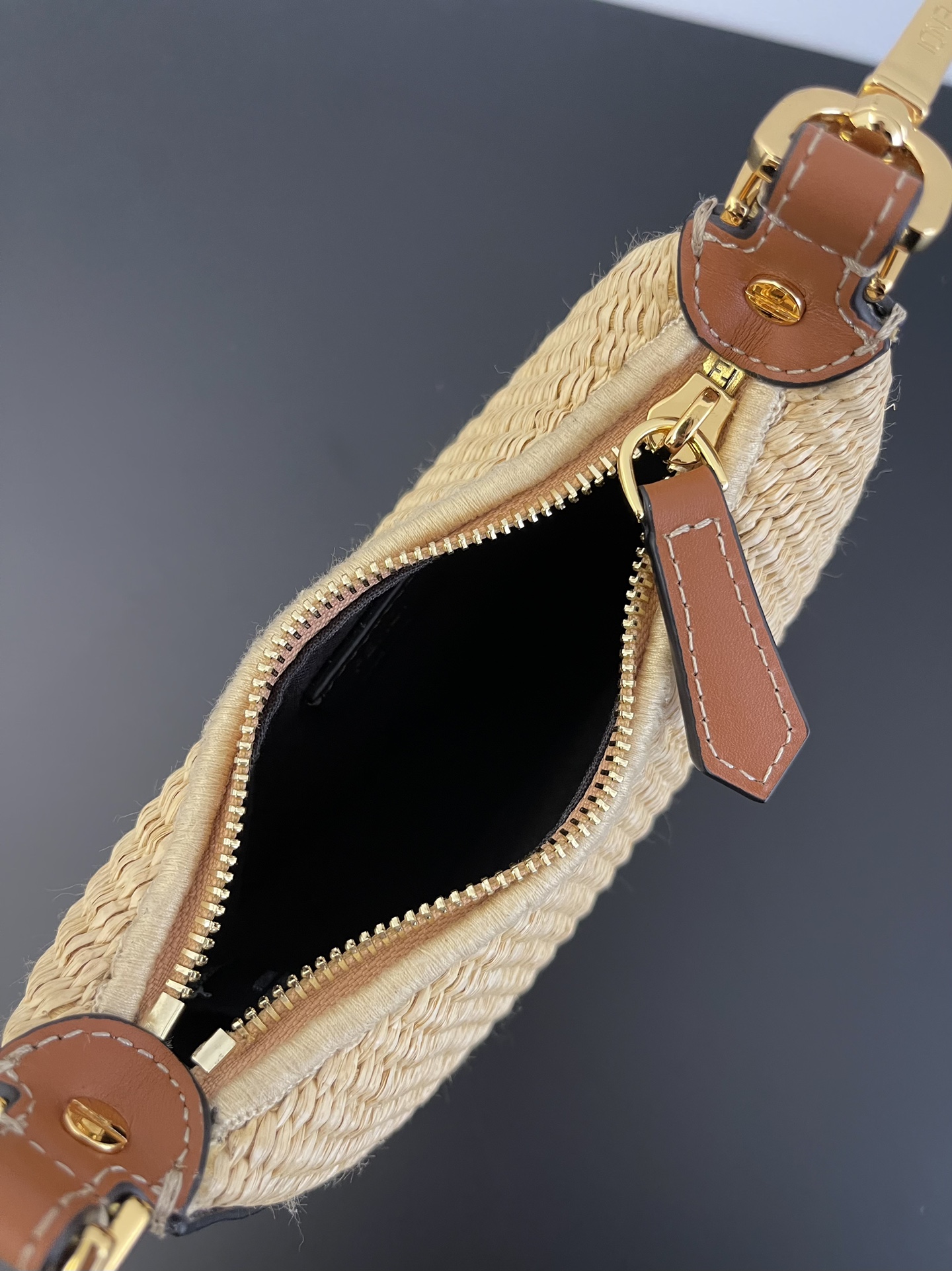 Fendi Fendigraphy Mini Natural Raffia ‘Beige’ 16.5cm/ 6.5in