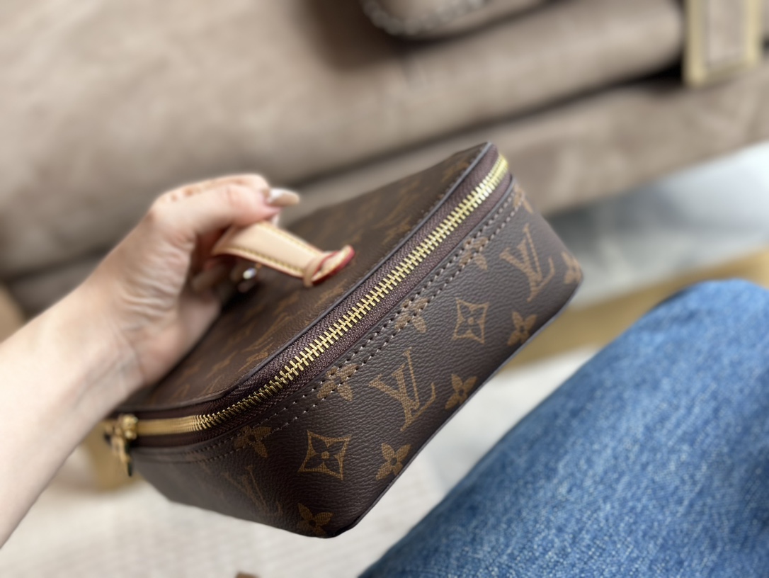 Louis Vuitton Nice Jewelry Case Brown 23Cm