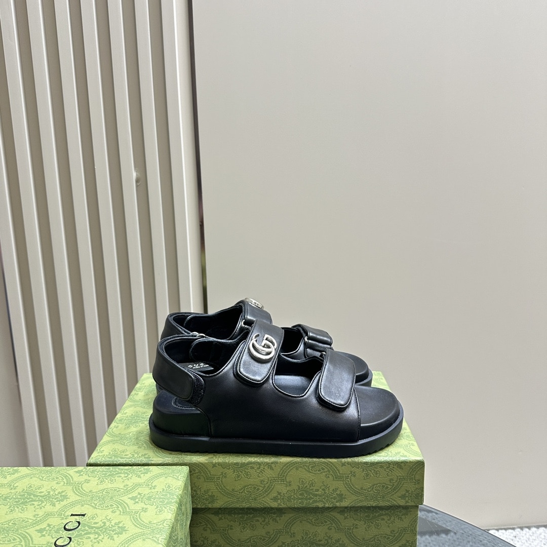 Gucci Double G Sandal Black 771578 Bko00 1000
