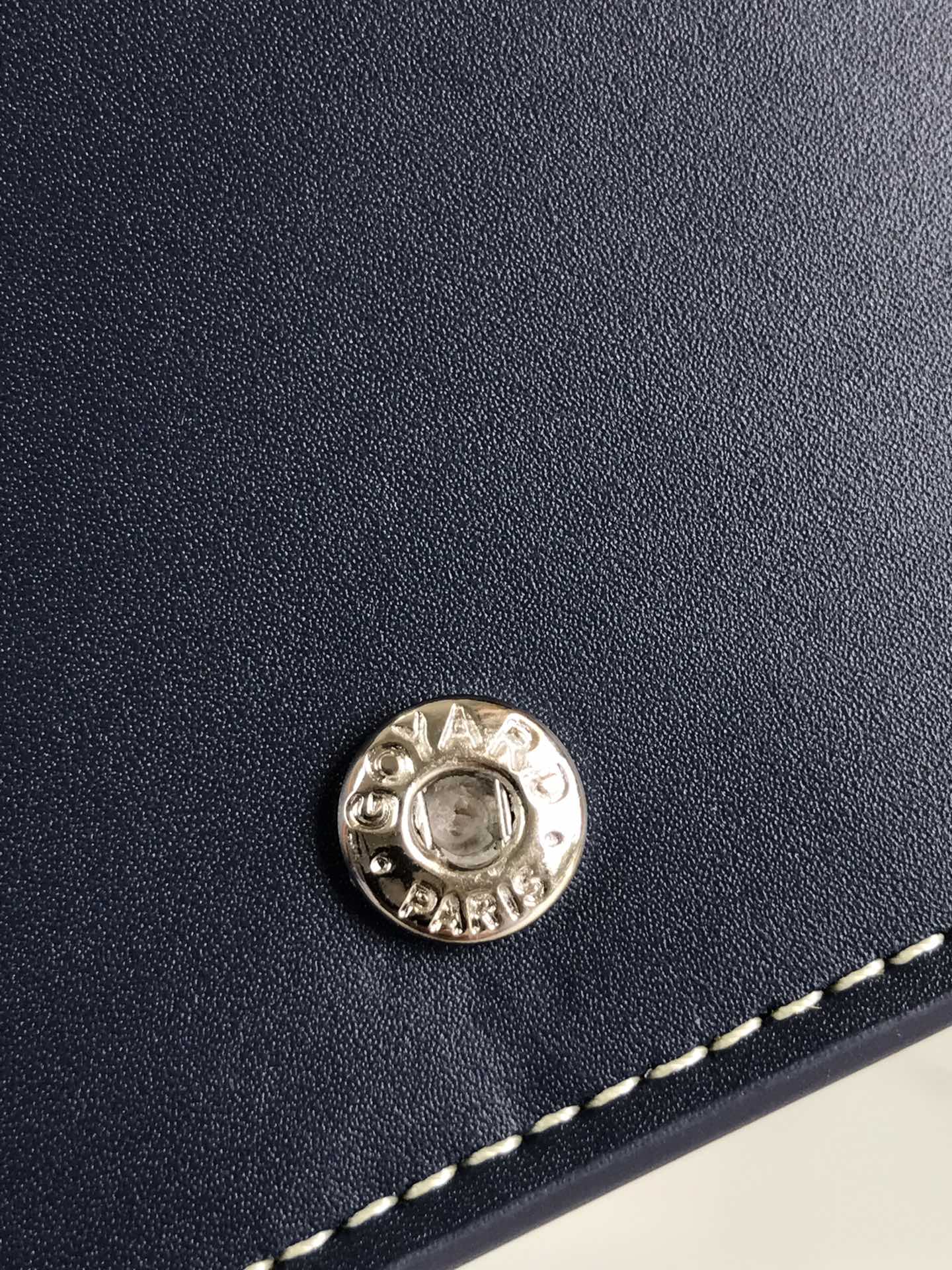 Goyard Richelieu Wallet 19 Cm Navy Blue Goyardine Canvas