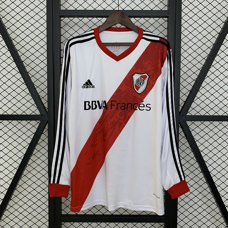 Retro 2013-14 River Plate Home Long Sleeve Football Jersey retro