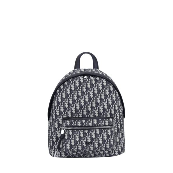 DIOR BEIGE AND BLACK 38CM RIDER BACKPACK OBLIQUE JACQUARD