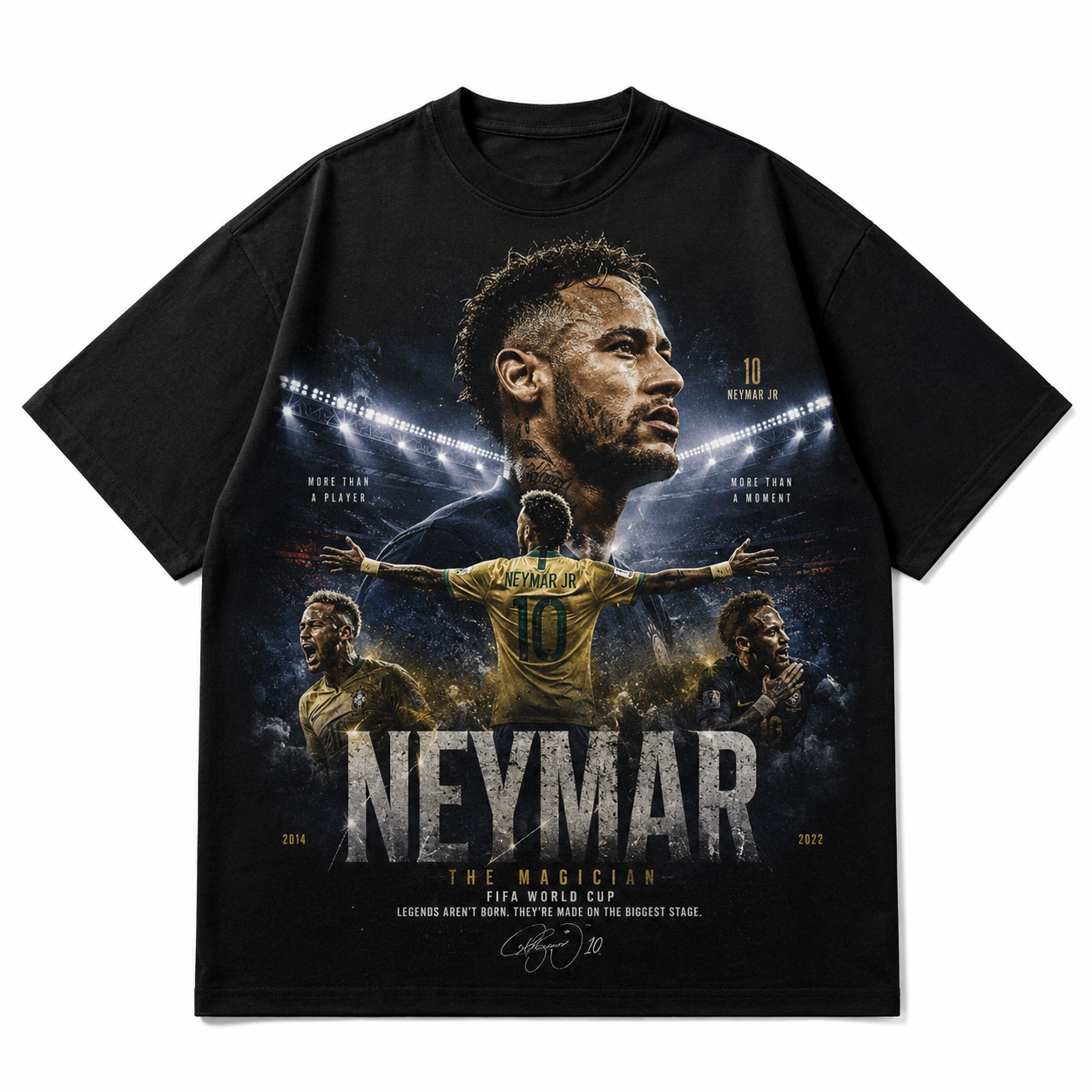 Neymar World Cup Printed T-Shirt  Unisex Loose Fit T-Shirt 100% Cotton Soft Comfortable Summer Casual Printed Top