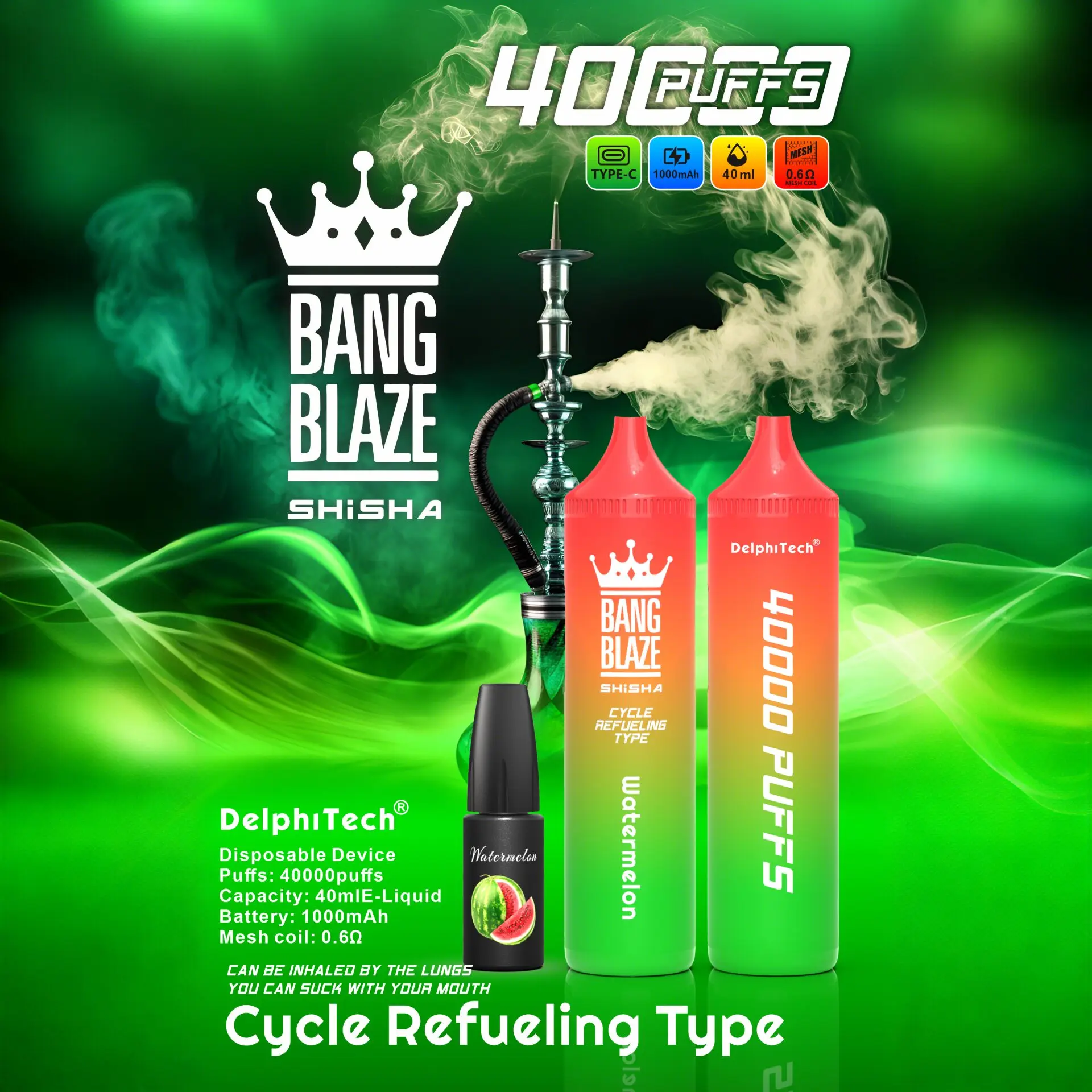 Bang Blaze 40K Riginal Refillable Oil Vape(3 pieces)