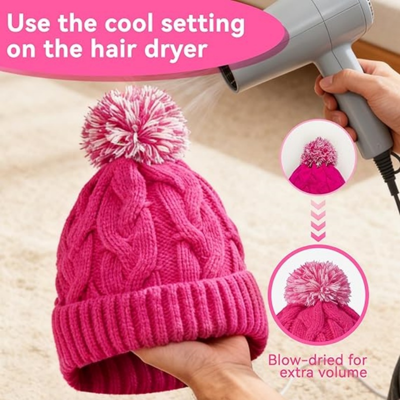Slouchy Chunky Knit Beanie with Pom Pom