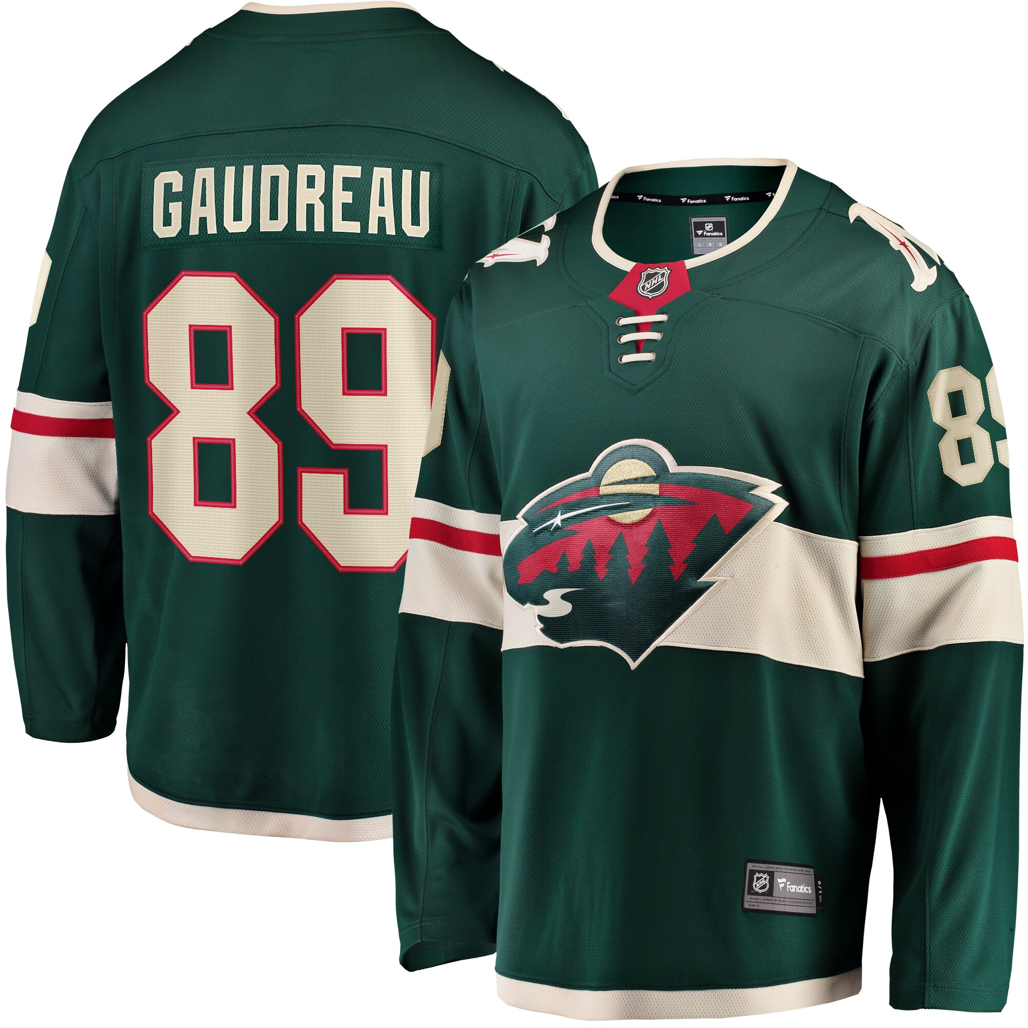Frederick Gaudreau Minnesota Wild Fanatics Home Breakaway Player Jersey – Green