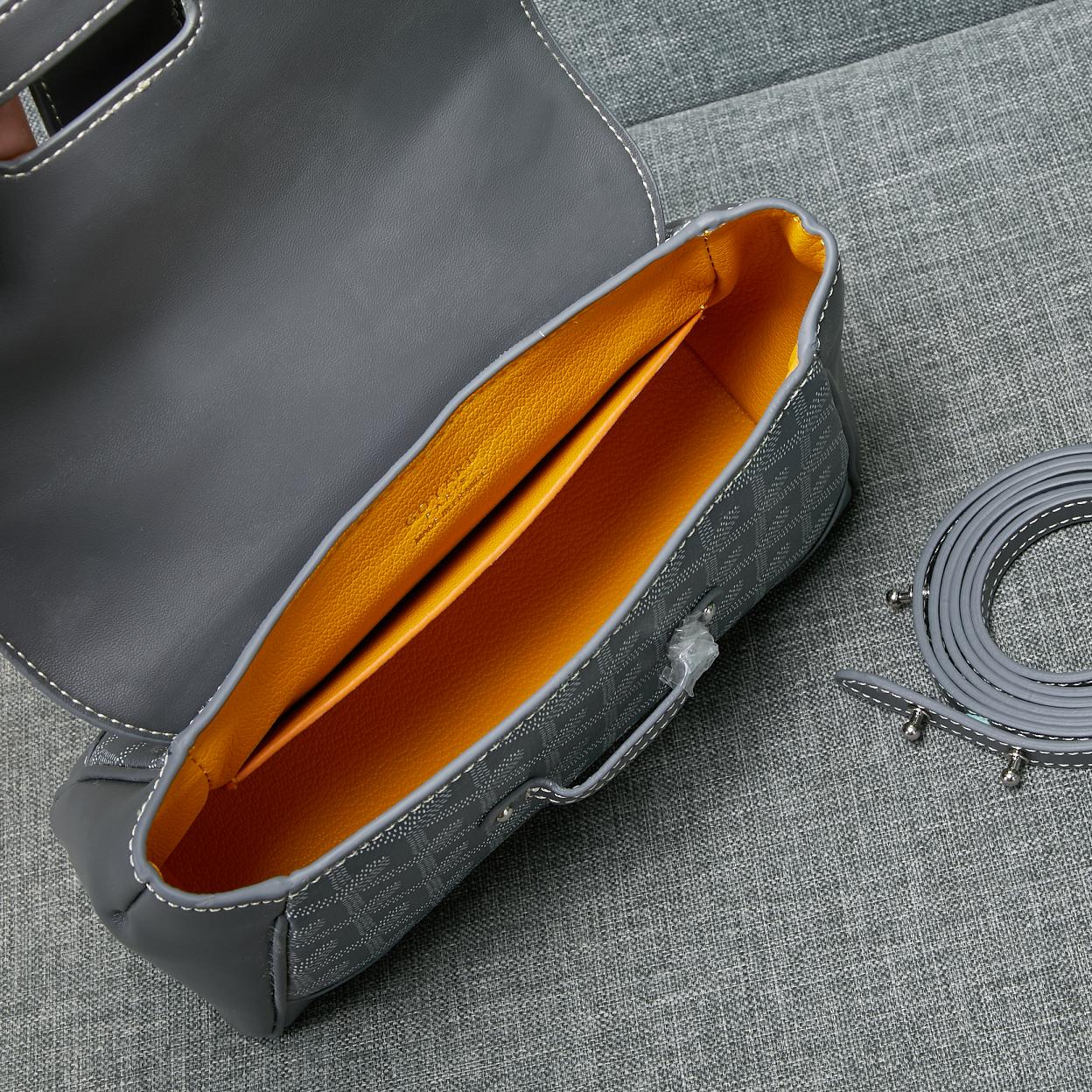 Goyard Saigon Souple Mini Bag Grey Canvas 20cm