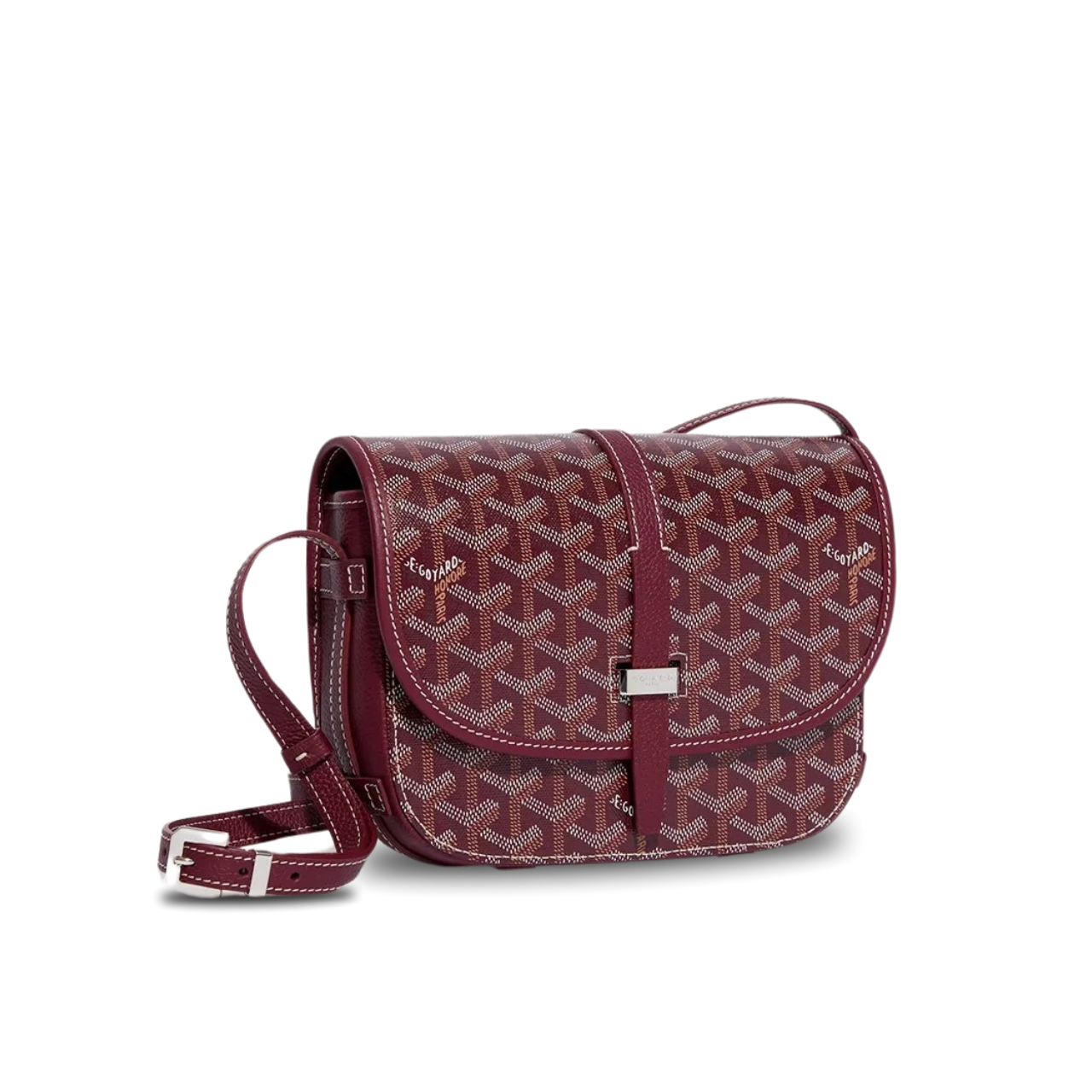 Goyard Belvedere Pm Bag 21Cm Burgundy Canvas