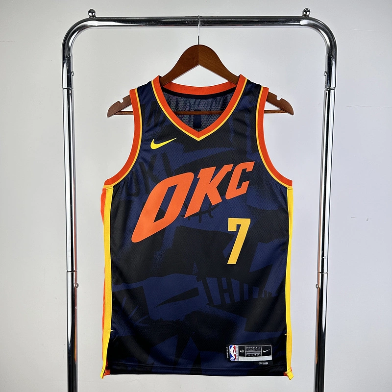 2024 NBA Oklahoma City Thunder 7 Homgren Basketball Jersey