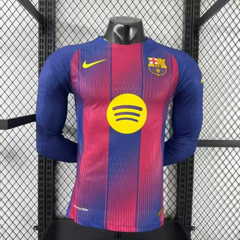Player 2025-26 Barcelona Home Long sleeves Football jersey