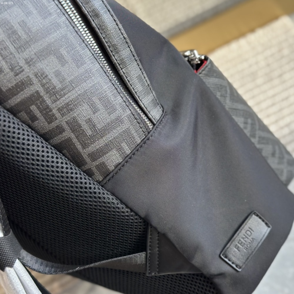 Fendi Diagonal Fendi Diagonal Backpack Nylon Black 35Cm 7Vz042A9Xtf17Bj