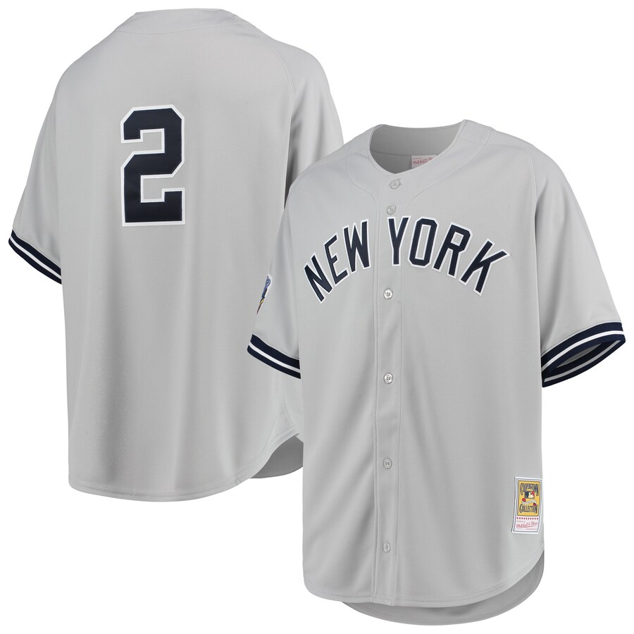 Derek Jeter New York Yankees Mitchell&Ness 1998 Cooperstown Collection Road Jersey Gray