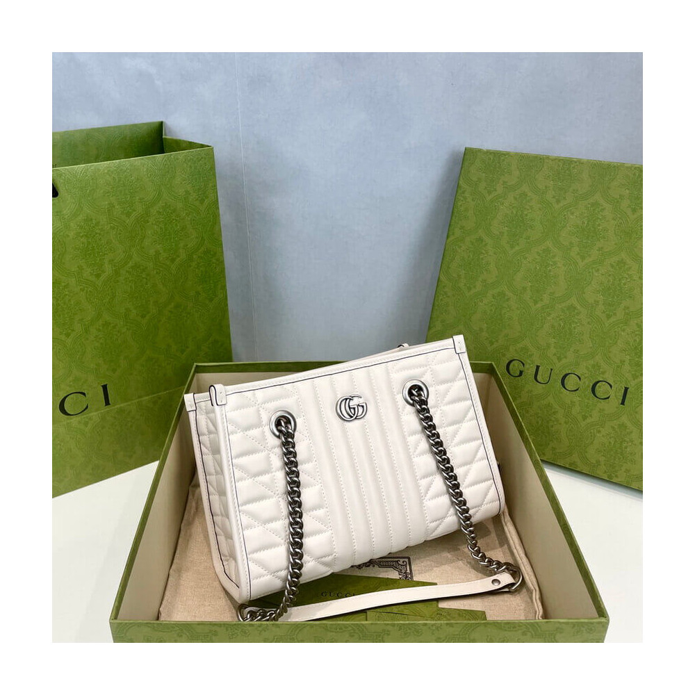Gucci GG Marmont Small Tote Bag White