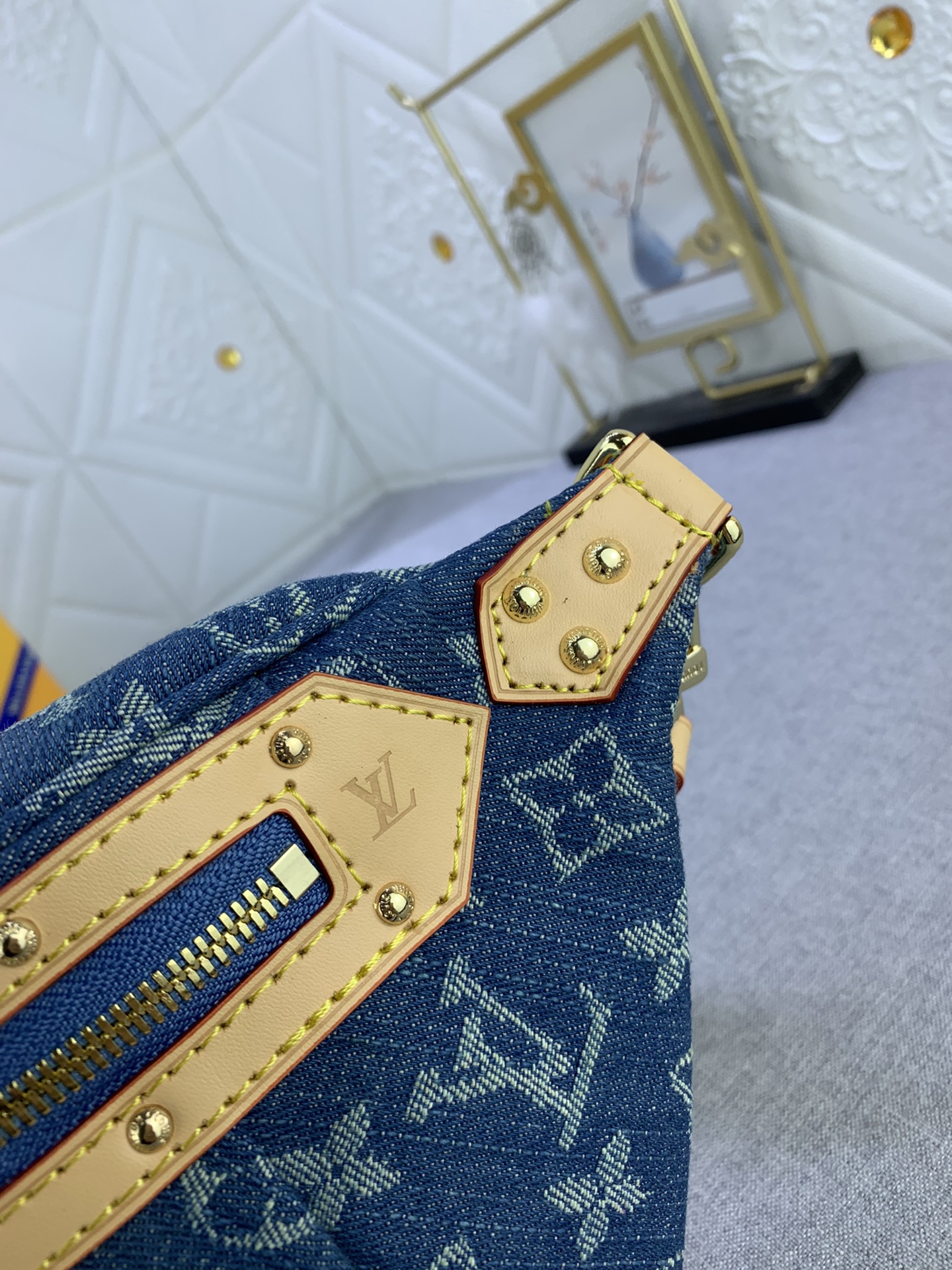 Louis Vuitton Bumbag High Rise Denim Blue 38Cm M46837