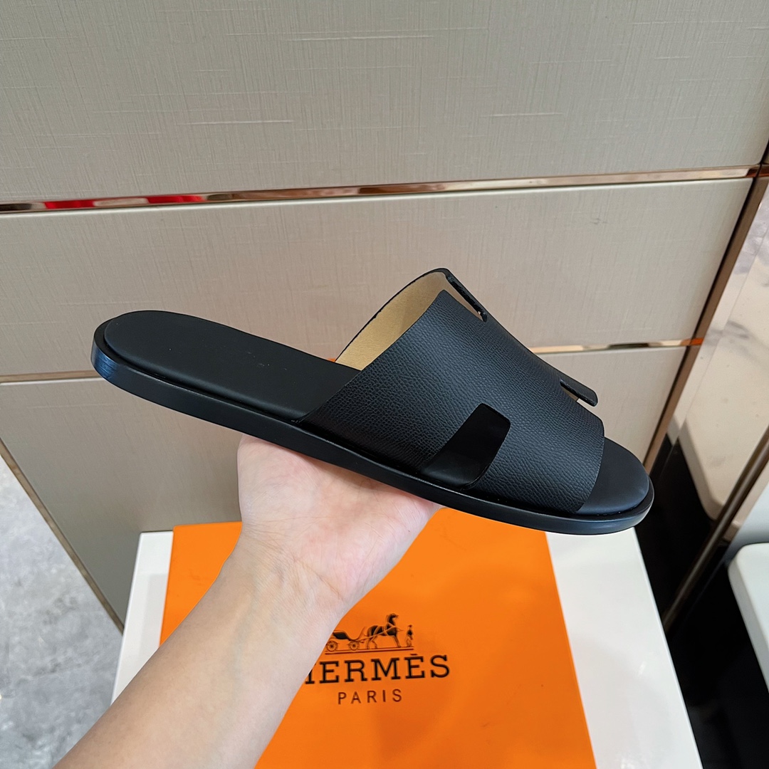 HERMES IZMIR SANDAL BLACK