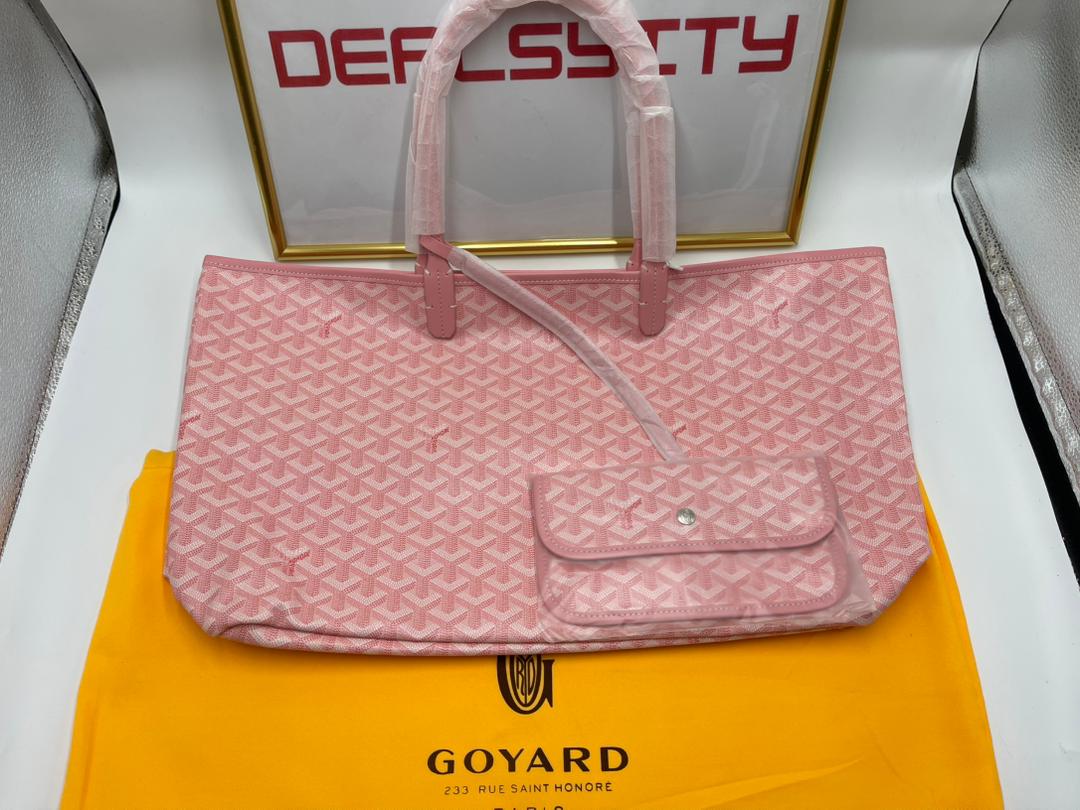 Goyard Saint Louis Pm 34Cm Pink Canvas Chevroches Calfskin