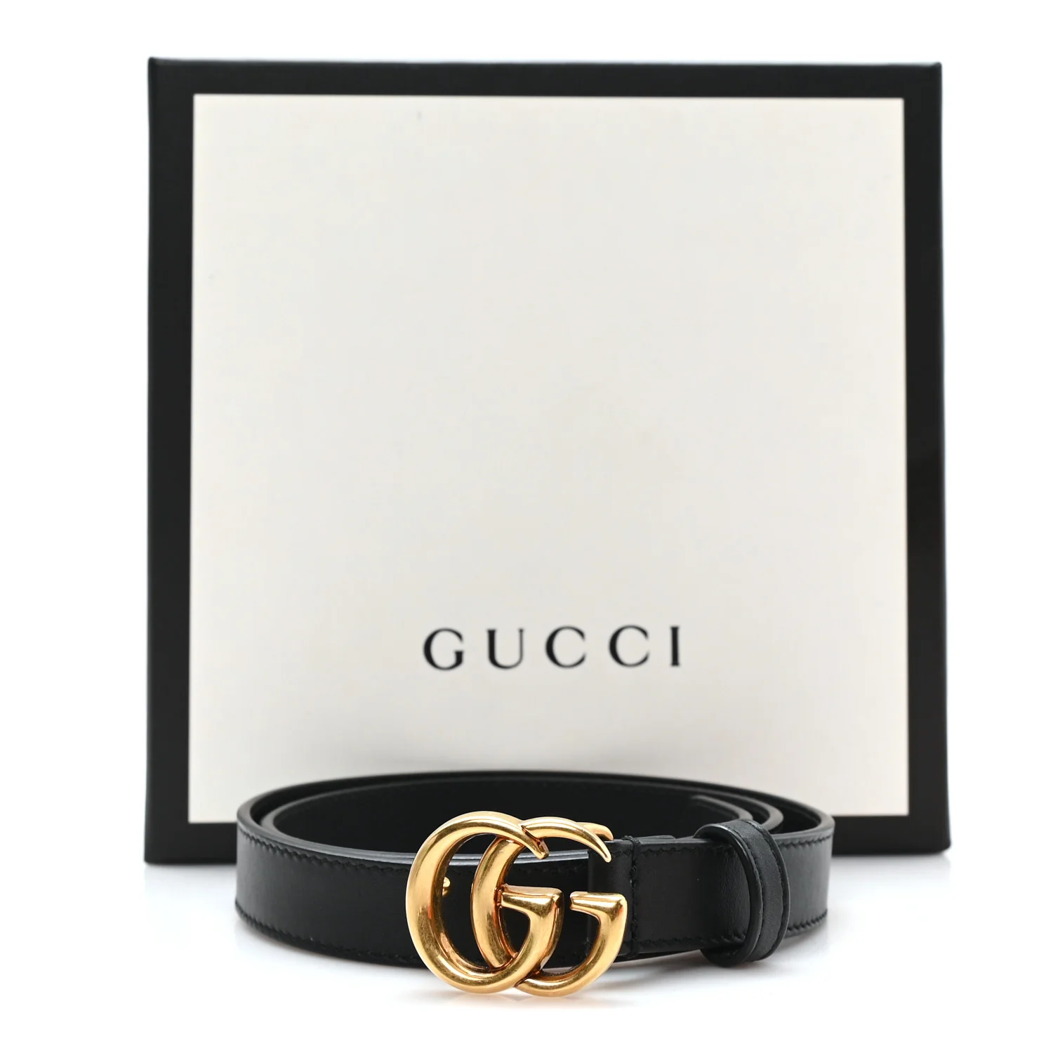 Calfskin Double G 20mm Belt 70 28 Black